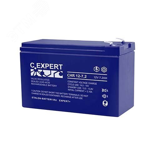Изображение товара Аккумулятор C.ETALON CHR 12В 7,2 Ач свинцово-кислотный герметичный
