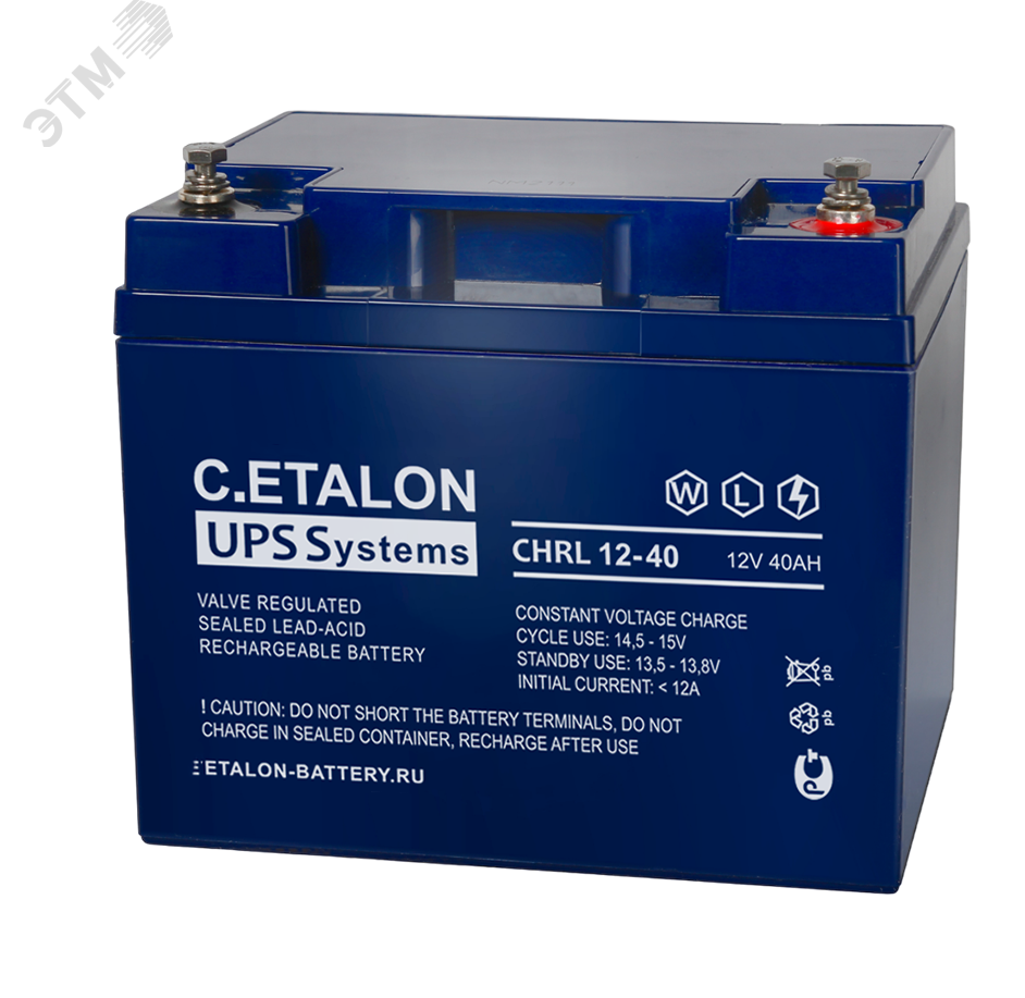 Изображение товара Аккумулятор C.ETALON CHRL 12В 40 А/ч (шт)