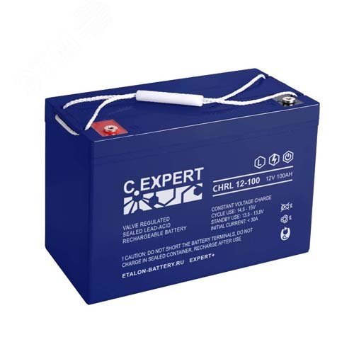 Изображение товара Аккумулятор свинцово-кислотный C.ETALON CHRL 12В 100 Ач герметичный для ИБП и систем