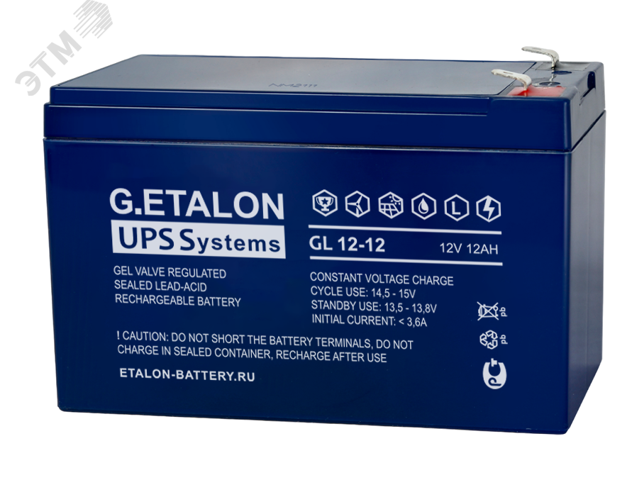 Изображение товара G. ETALON GL 12В 12Ач - гелевый аккумулятор 12В 12Ач (CN)