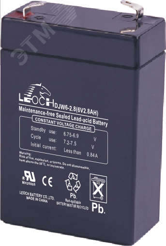 Аккумулятор DJW 6В 2,8Ач DJW6-2.8 Leoch Battery