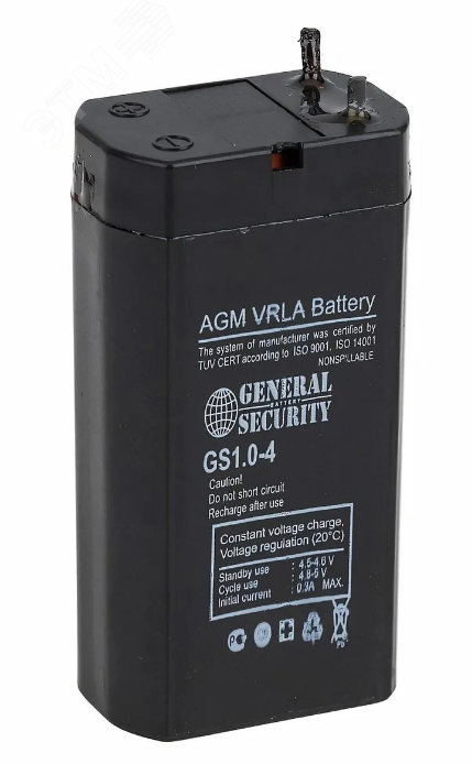 Аккумулятор GS 4В 1Ач GS1-4 GENERAL SECURITY General Security