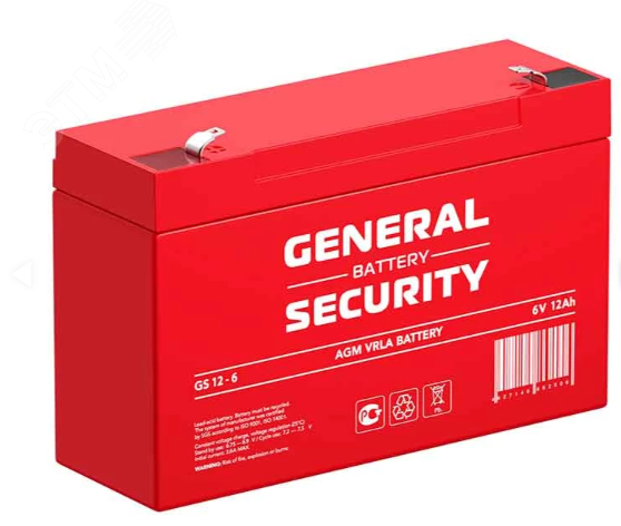 Изображение товара Аккумулятор GS 6В 12Ач (шт)