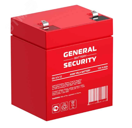 Изображение товара Аккумулятор GS 12В 4,5Ач (шт)