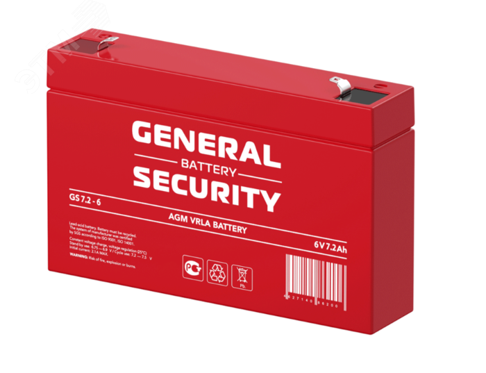 Аккумулятор GS 6В 7,2Ач GS7.2-6 GENERAL SECURITY General Security