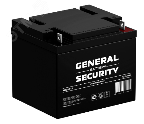 Аккумулятор GSL 12В 40Ач GSL40-12 GENERAL SECURITY General Security