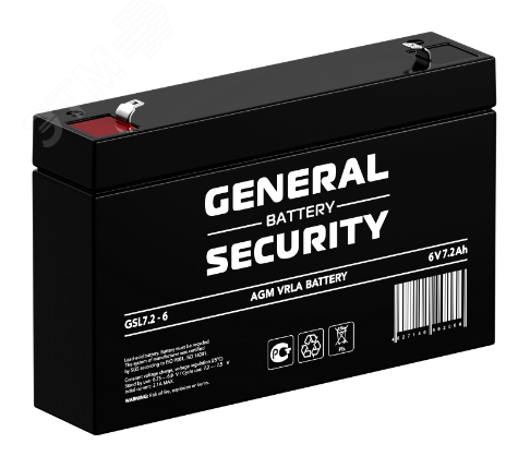 Аккумулятор GSL 6В 7,2Ач GSL7.2-6 GENERAL SECURITY General Security
