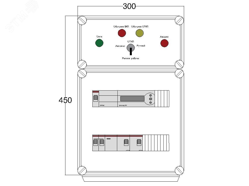 Щит управления электрообогревом DEVIBOX HR 2x4400 D850 (в комплекте с терморегулятором) DBR026 DEVIbox