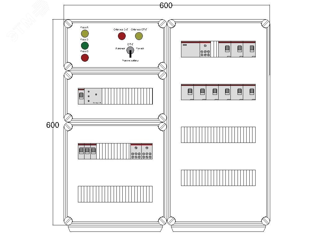 Щит управления электрообогревом DEVIBOX HR 9x1700 D316 (в комплекте с терморегулятором и датчиком температуры) DBR079 DEVIbox