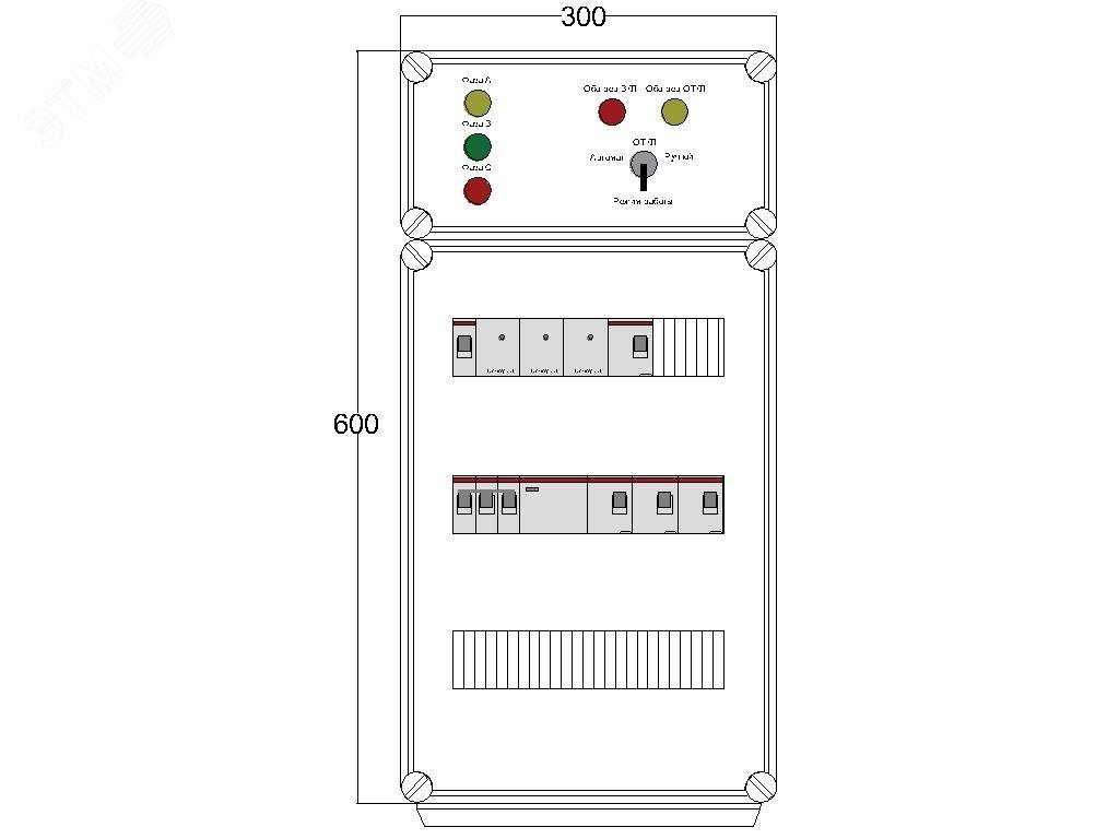 Щит управления электрообогревом DEVIBOX HR 4x4400 3хD330 (в комплекте с терморегулятором и датчиком температуры) DBR166 DEVIbox