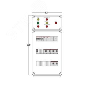 Щит управления электрообогревом DEVIBOX FHR 3x1700 D330 (в комплекте с терморегулятором и датчиком температуры) DEVIbox