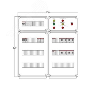 Щит управления электрообогревом DEVIBOX FHR 4x1700 D330 (в комплекте с терморегулятором и датчиком температуры)