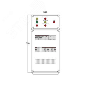 Щит управления электрообогревом DEVIBOX FHR 2x2800 D330 (в комплекте с терморегулятором и датчиком температуры)