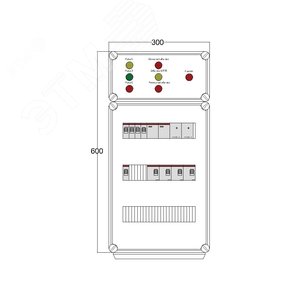 Щит управления электрообогревом DEVIBOX FHR 2x4400 D330 (в комплекте с терморегулятором и датчиком температуры)