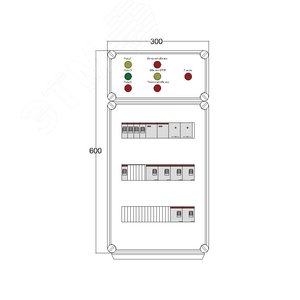 Щит управления электрообогревом DEVIBOX FHR 3x4400 D330 (в комплекте с терморегулятором и датчиком температуры)