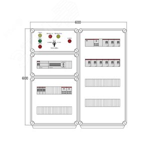 Щит управления электрообогревом DEVIBOX HR 9x1700 D850 (в комплекте с терморегулятором)