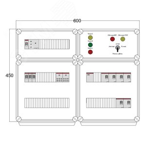 Щит управления электрообогревом DEVIBOX HR 6x1700 D316 (в комплекте с терморегулятором и датчиком температуры) DEVIbox