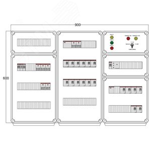 Щит управления электрообогревом DEVIBOX HR 18x1700 D316 (в комплекте с терморегулятором и датчиком температуры)