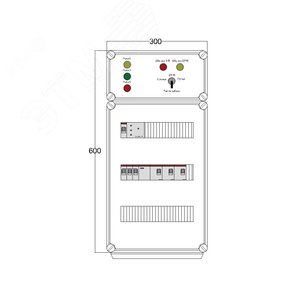 Щит управления электрообогревом DEVIBOX HR 3x2800 D316 (в комплекте с терморегулятором и датчиком температуры)