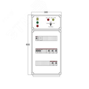 Щит управления электрообогревом DEVIBOX HR 5x2800 D316 (в комплекте с терморегулятором и датчиком температуры)