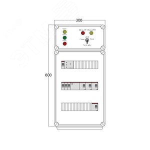Щит управления электрообогревом DEVIBOX HR 4x4400 D316 (в комплекте с терморегулятором и датчиком температуры) DEVIbox