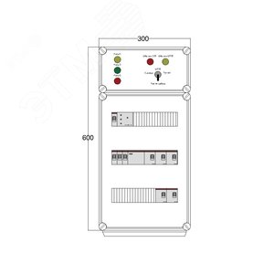 Щит управления электрообогревом DEVIBOX HR 5x4400 D316 (в комплекте с терморегулятором и датчиком температуры)