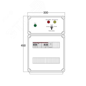 Щит управления электрообогревом DEVIBOX HR 1x1700 D330 (в комплекте с терморегулятором и датчиком температуры)