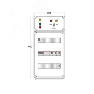 Щит управления электрообогревом DEVIBOX HR 4x2800 D330 (в комплекте с терморегулятором и датчиком температуры)