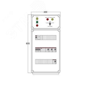 Щит управления электрообогревом DEVIBOX HR 4x4400 D330 (в комплекте с терморегулятором и датчиком температуры)
