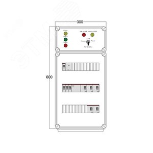 Щит управления электрообогревом DEVIBOX HR 5x4400 D330 (в комплекте с терморегулятором и датчиком температуры)