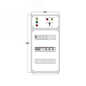 Щит управления электрообогревом DEVIBOX HR 3x1700 3хD330 (в комплекте с терморегулятором и датчиком температуры)