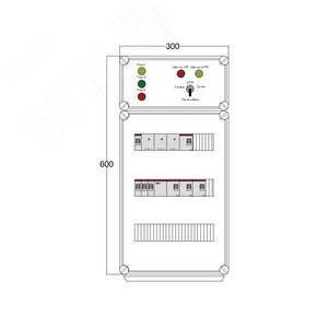 Щит управления электрообогревом DEVIBOX HR 4x1700 3хD330 (в комплекте с терморегулятором и датчиком температуры) DEVIbox