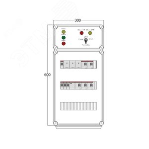 Щит управления электрообогревом DEVIBOX HR 5x1700 3хD330 (в комплекте с терморегулятором и датчиком температуры)
