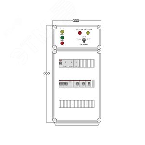 Щит управления электрообогревом DEVIBOX HR 3x2800 3хD330 (в комплекте с терморегулятором и датчиком температуры) DEVIbox