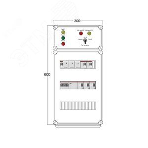 Щит управления электрообогревом DEVIBOX HR 5x2800 3хD330 (в комплекте с терморегулятором и датчиком температуры)