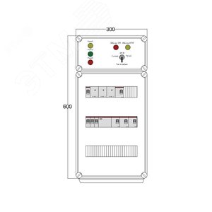 Щит управления электрообогревом DEVIBOX HR 4x4400 3хD330 (в комплекте с терморегулятором и датчиком температуры) DEVIbox