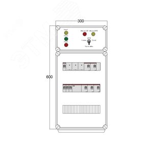 Щит управления электрообогревом DEVIBOX HR 5x4400 3хD330 (в комплекте с терморегулятором и датчиком температуры)