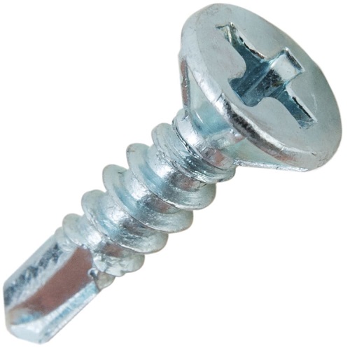 Саморез 3.9х25 ZN (БЦ) оконный сверлоконечный     оцинкованный (белый цинк)