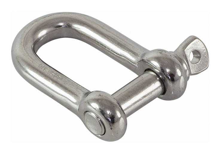 Скоба DIN 82101-А10-ZN такелажная тип А (прямая)  со штифтом оцинкованная