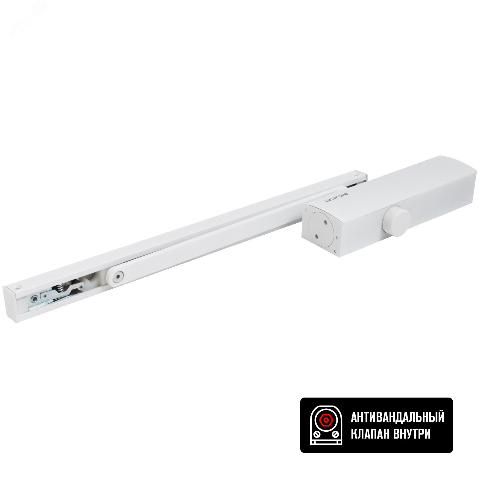 Изображение товара Доводчик дверной БУЛАТ PROFI ДД 802/5 BH-W 25-120 кг морозостойкий