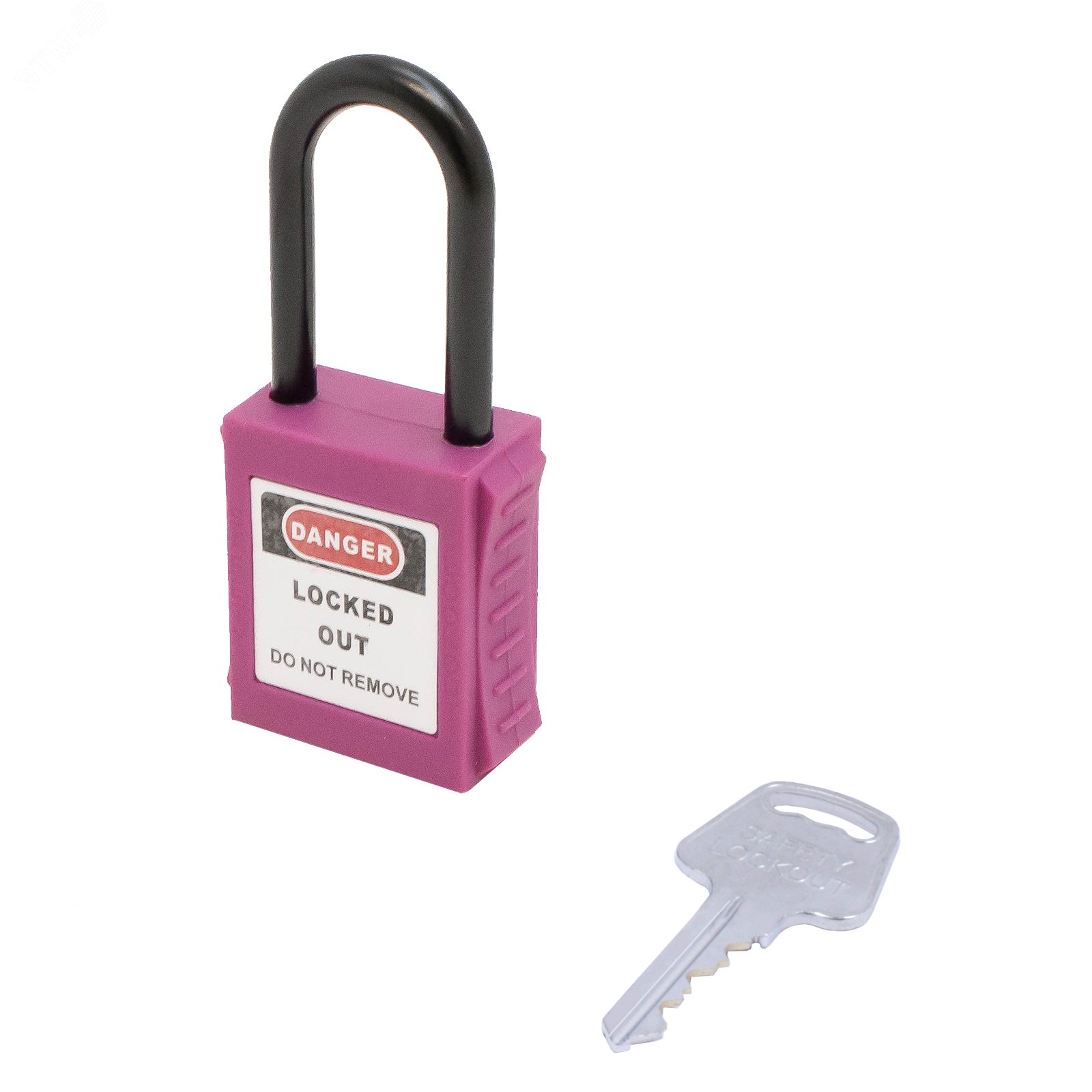 Изображение товара Навесной замок с нейлоновой дужкой и латунным цилиндром BD-G18 Purple