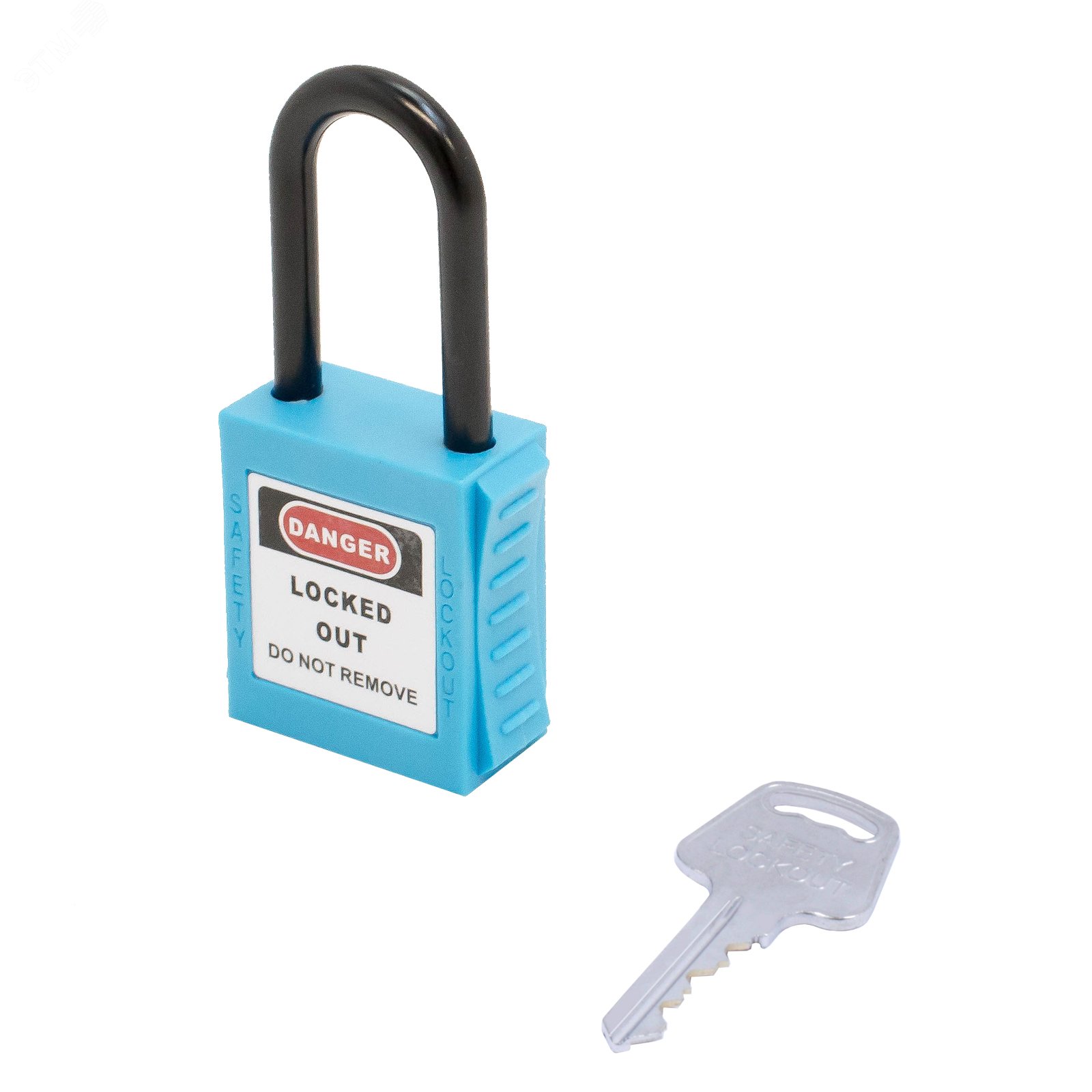 Изображение товара Навесной замок BD-G13 Blue из нейлона с цилиндром из латуни, 6 мм дужка