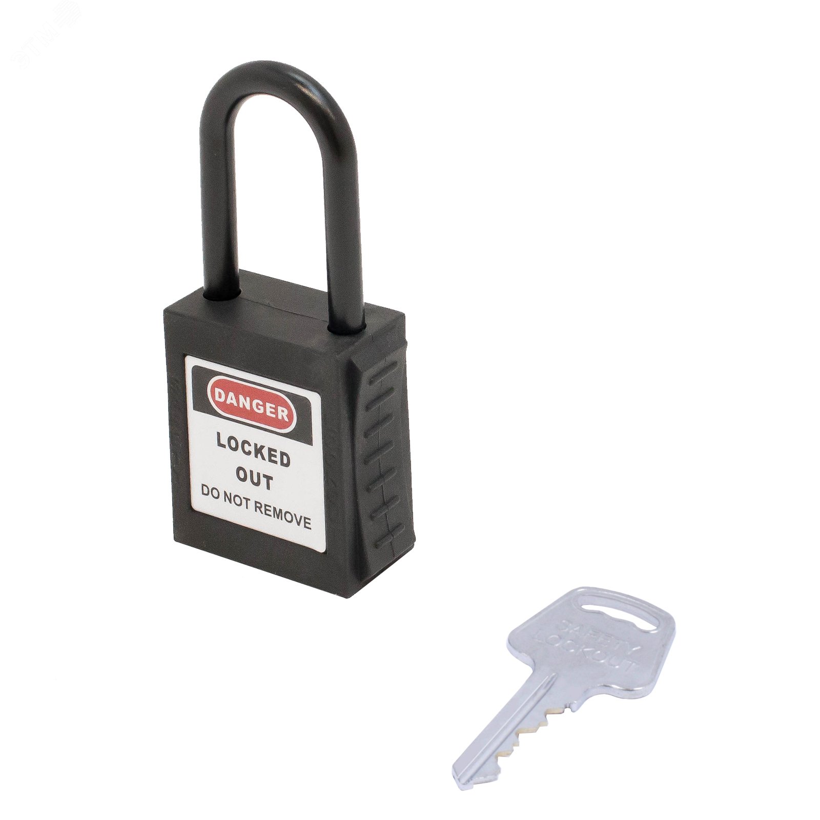 Изображение товара Навесной замок BD-G15 Black нейлоновая дужка, цилиндр, корпус пластик