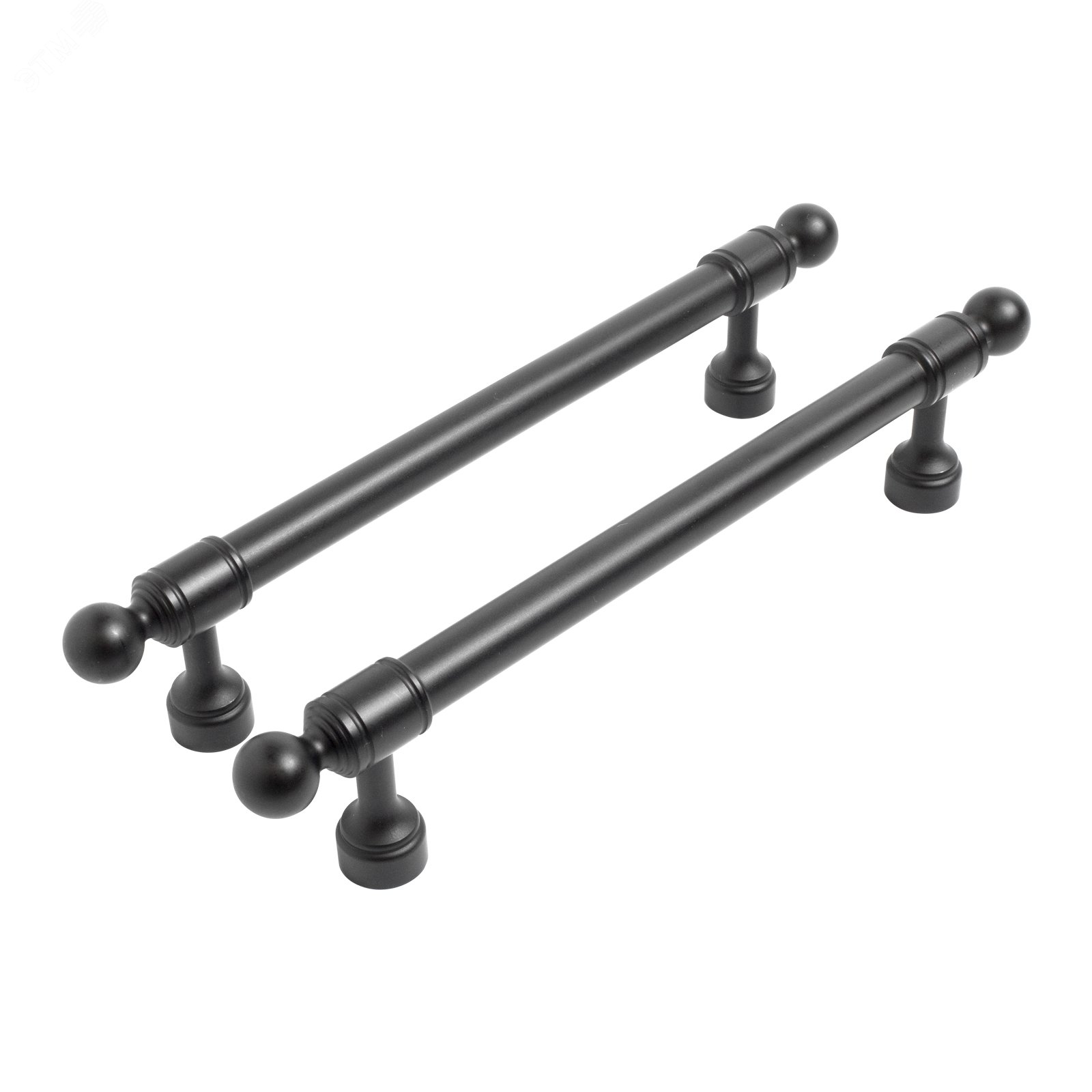 Изображение товара Мебельная ручка-скоба StahlBuro AP2306-128 2 шт. матовый черный для шкафов и мебели