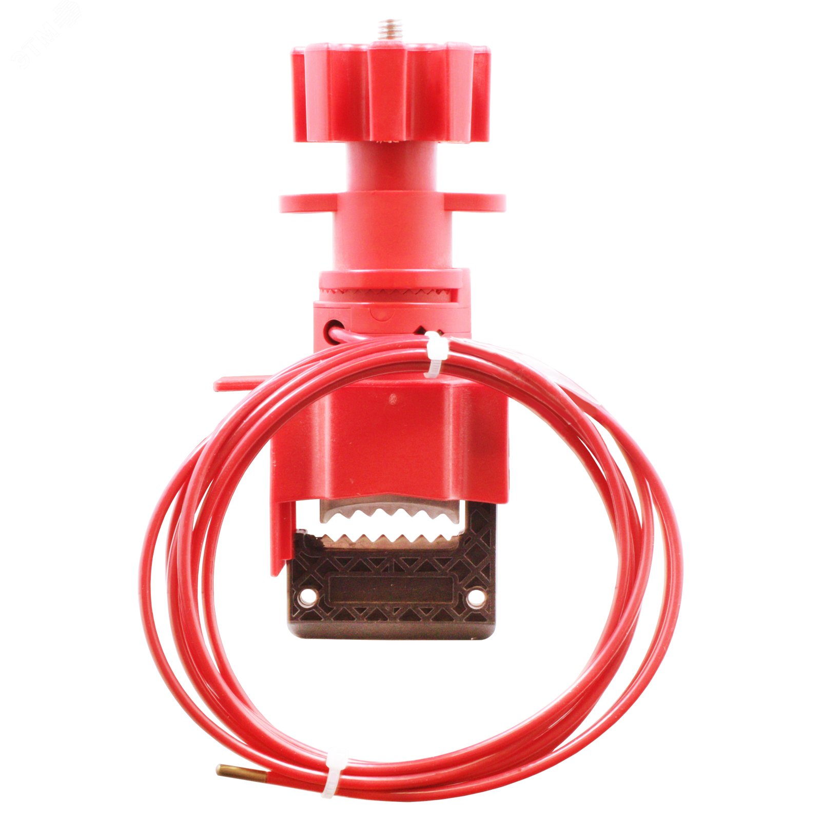 Изображение товара Блокиратор-зажим с тросом универсальный BD-F33 1,5 м надежная блокировка вентилей и задвижек