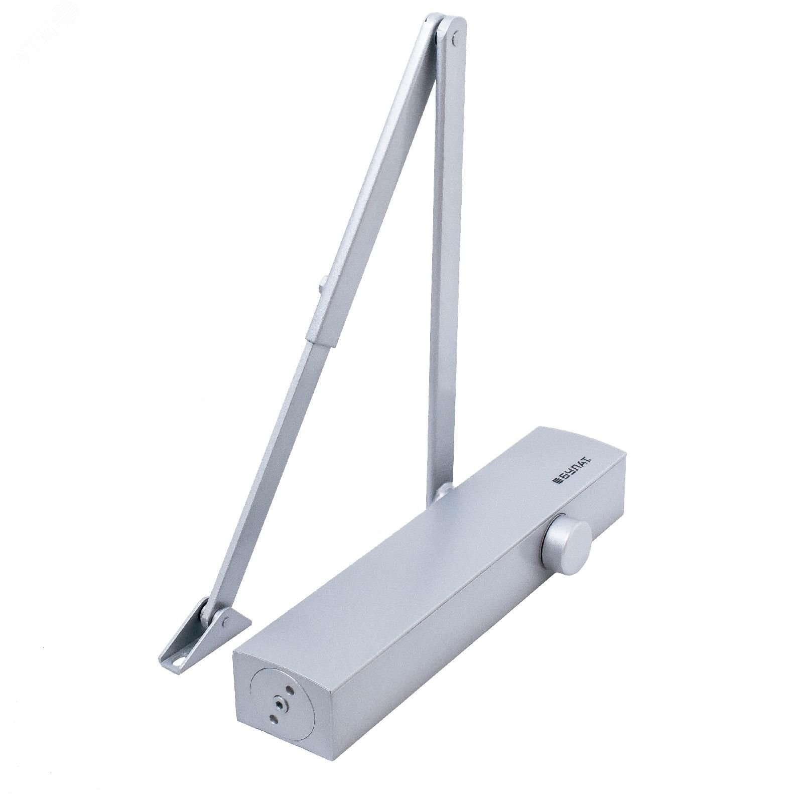 Доводчик дверной Булат ДД 813/6 С-S (45-150 кг) серебро артикул 13931 ...