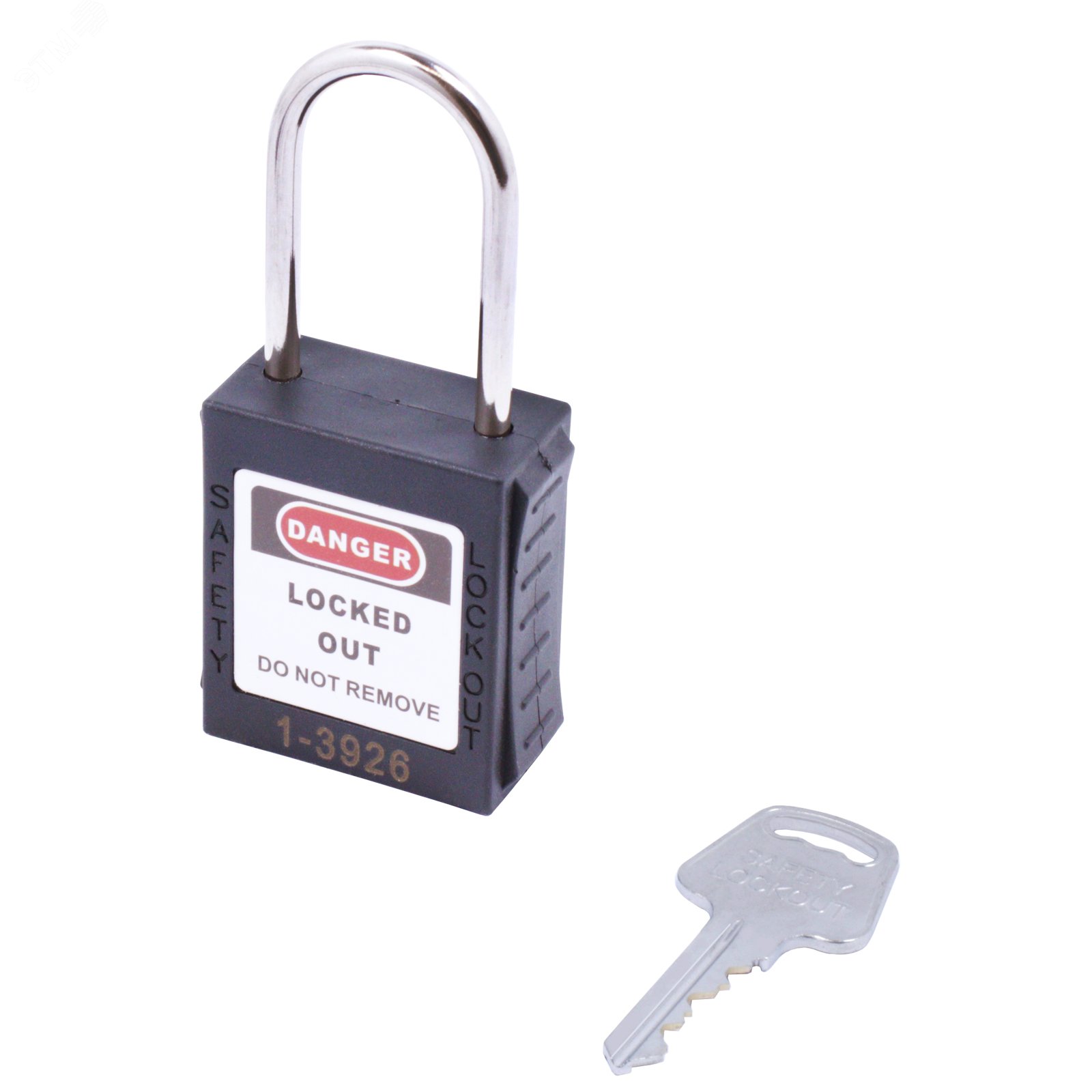 Изображение товара Навесной замок BD-G75S Black из нержавеющей стали и пластика 45x40x20 мм