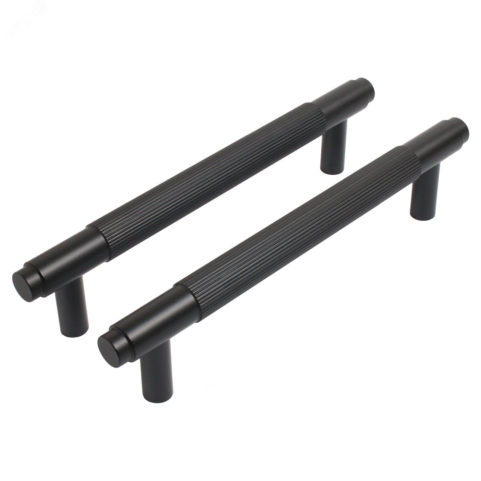 Изображение товара Ручка-скоба мебельная StahlBuro AP2309-128 2 шт. черная алюминиевая