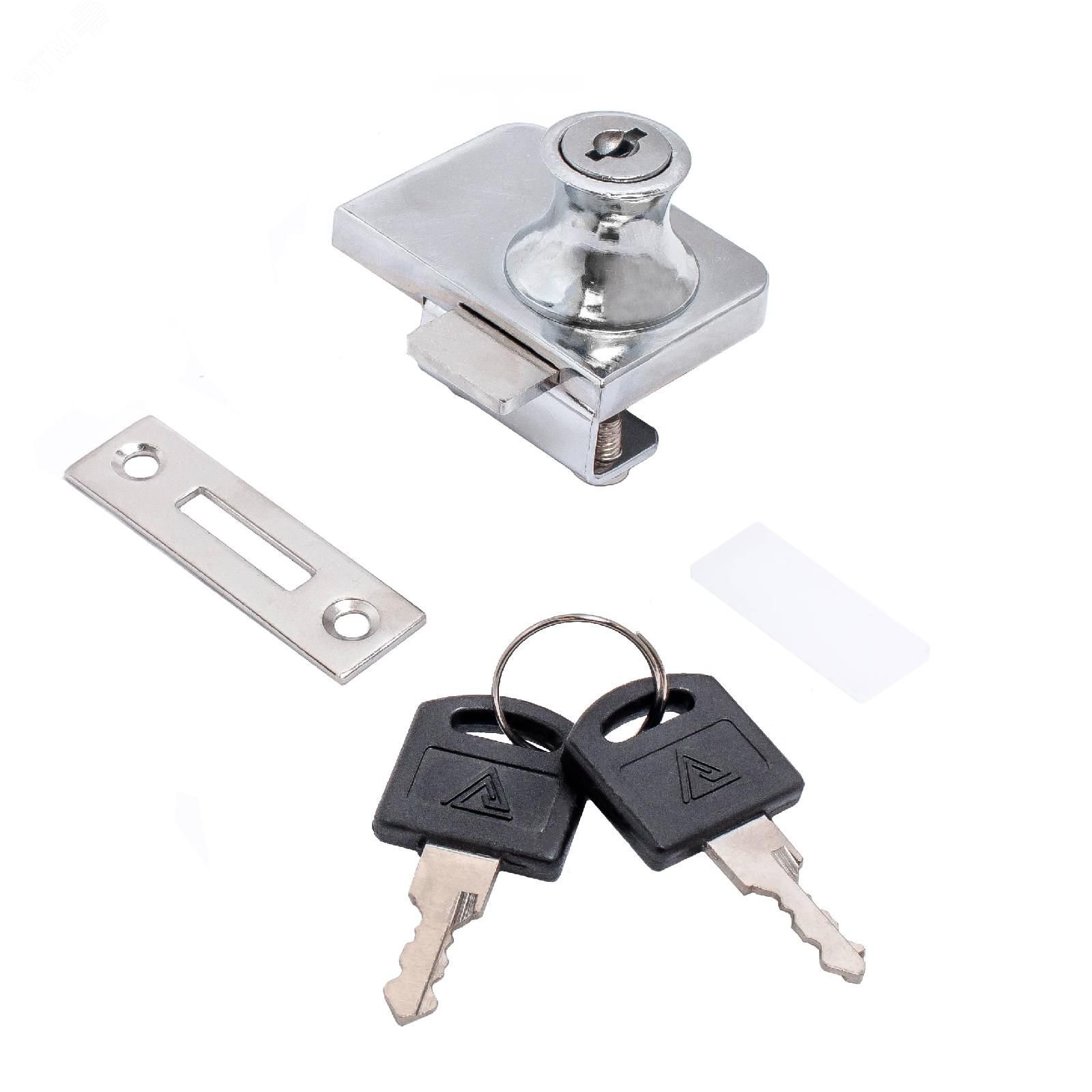 Изображение товара Мебельный замок StahlBuro 805 для стеклянных дверей без сверления