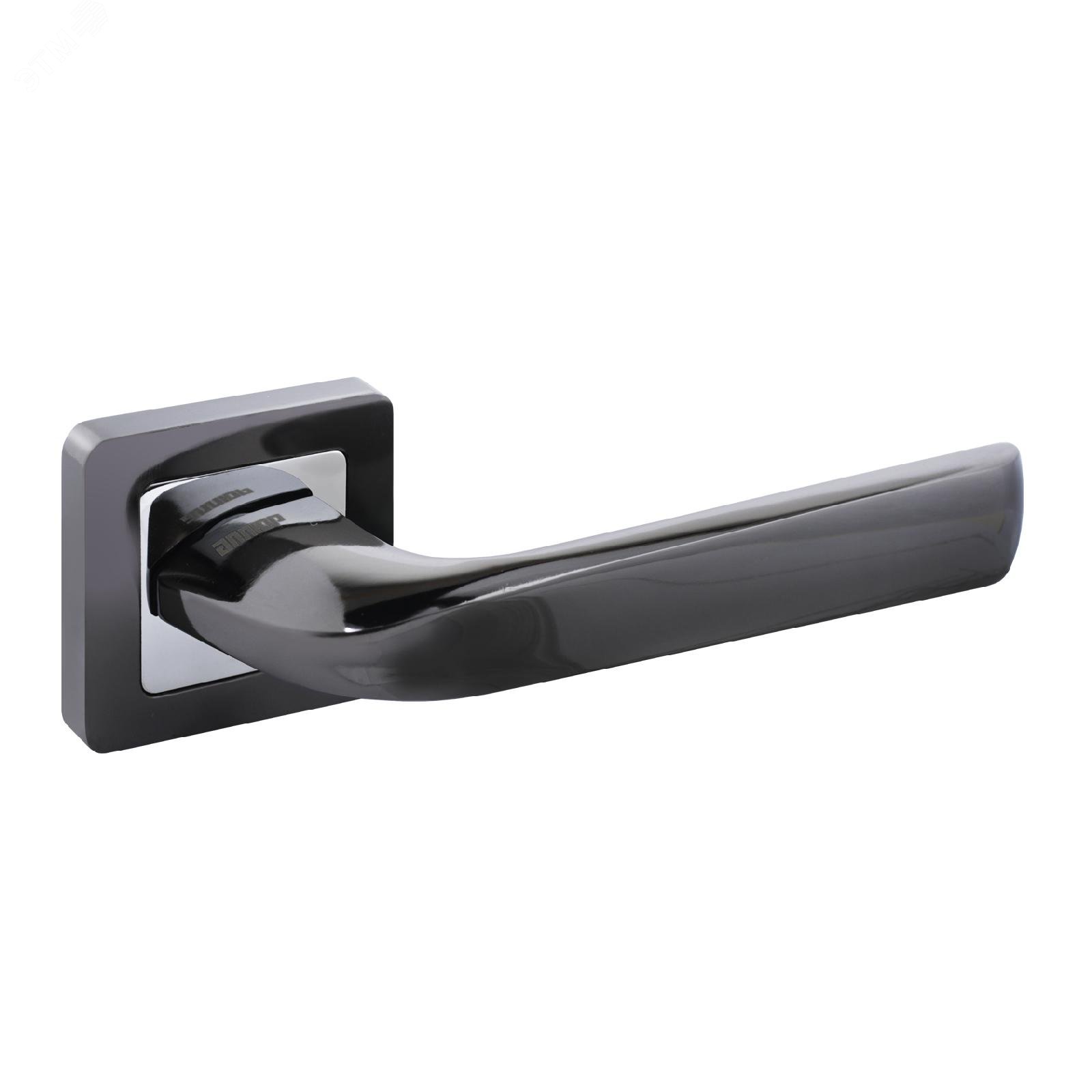 Изображение товара Ручка на квадратной накладке (комплект). АЛЛЮР АРТОДРИ BT (24140) черный титан (шт)